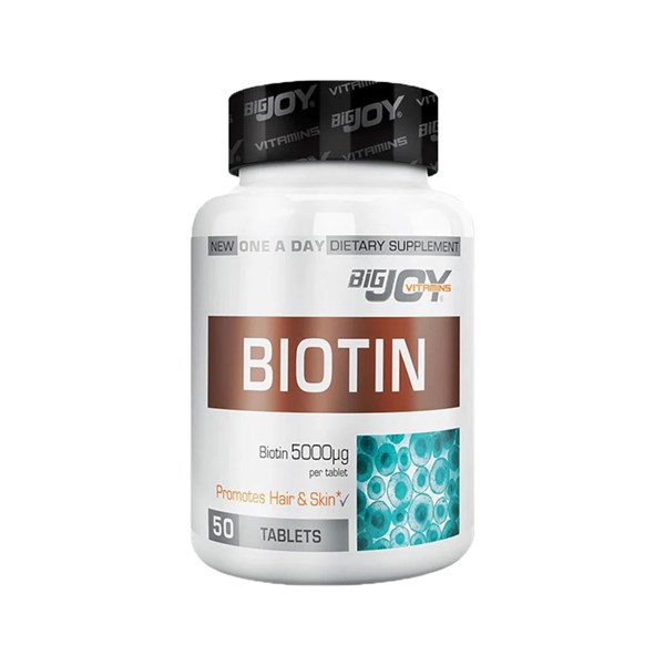 Bigjoy Vitamins Biotin 5000 Mcg 50 Tablet