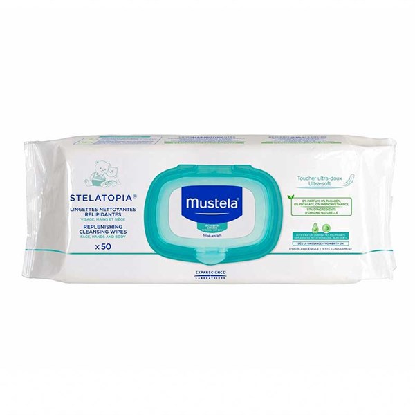 MUSTELA Replenishing Cleansing Wipes Face Mendil 50 Adet