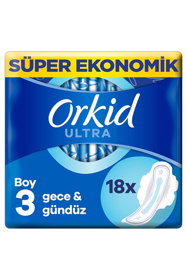 ORKID Ultra Extra Süper Eko Gece Gündüz 18'li Ped