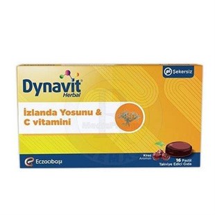 DYNAVIT Herbal İzlanda Yosunu ve C Vitamini 16 Pastil
