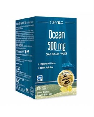 Ocean Pure Fish Oil 500mg 60 Kapsül