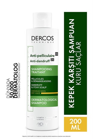 VICHY Dercos Anti-Dandruff DS Kepek Karşıtı Şampuan 200 ml