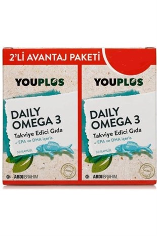 YOUPLUS Daily Omega-3 Balık Yağı 30 Kapsül 2 Al 1 Öde