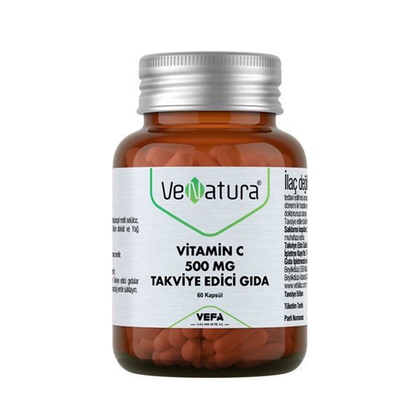 VENATURA  Vitamin C 500mg Takviye Edici Gıda 60 Kapsül
