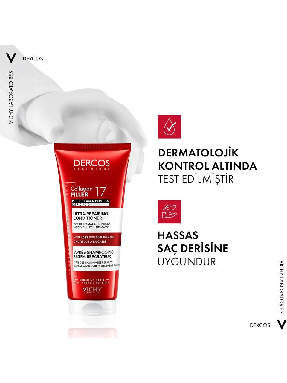 Vichy Dercos Collagen 17 Filler Saç Bakım Kremi 200 ml