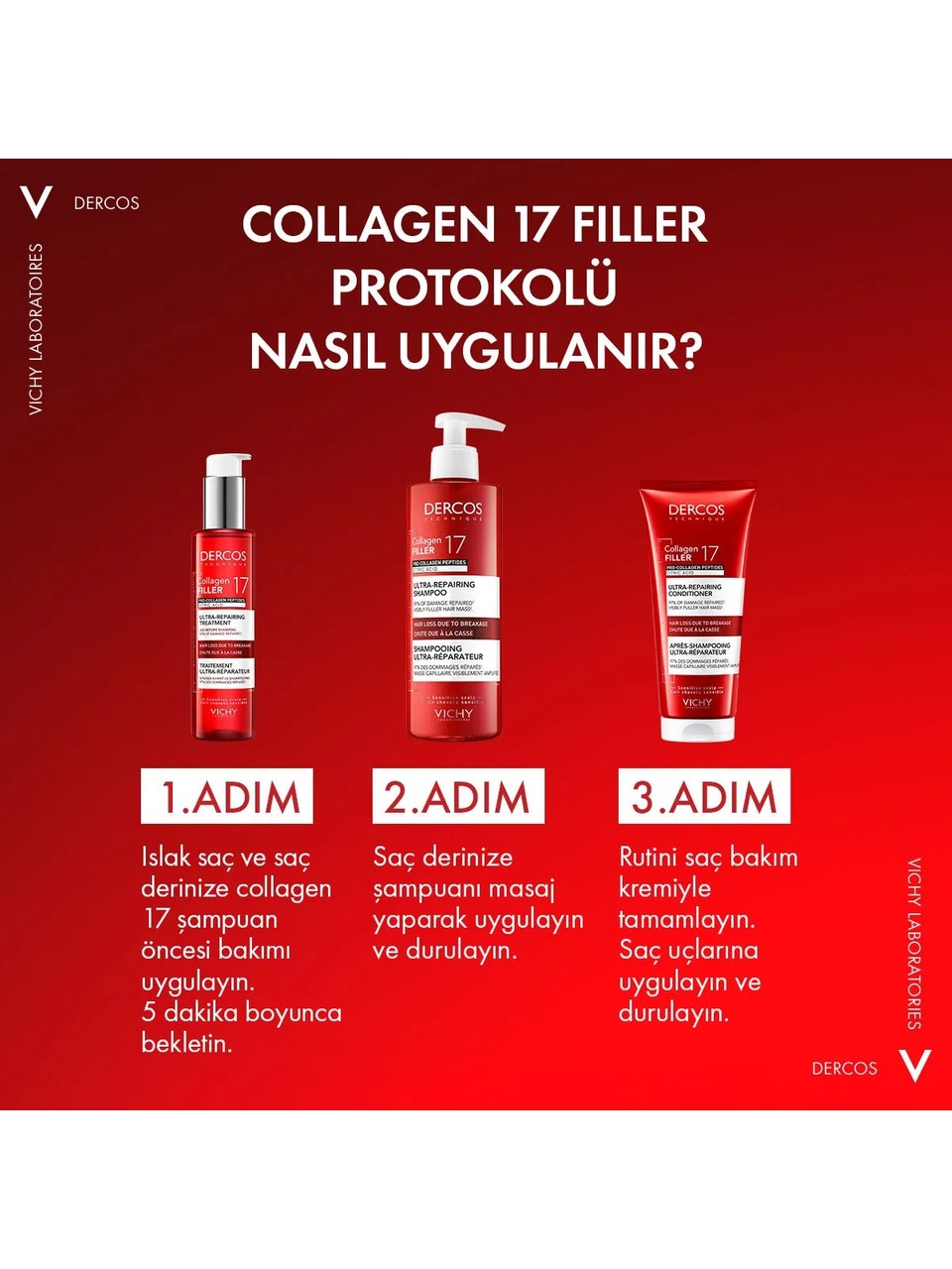 Vichy Dercos Collagen 17 Filler Saç Bakım Kremi 200 ml