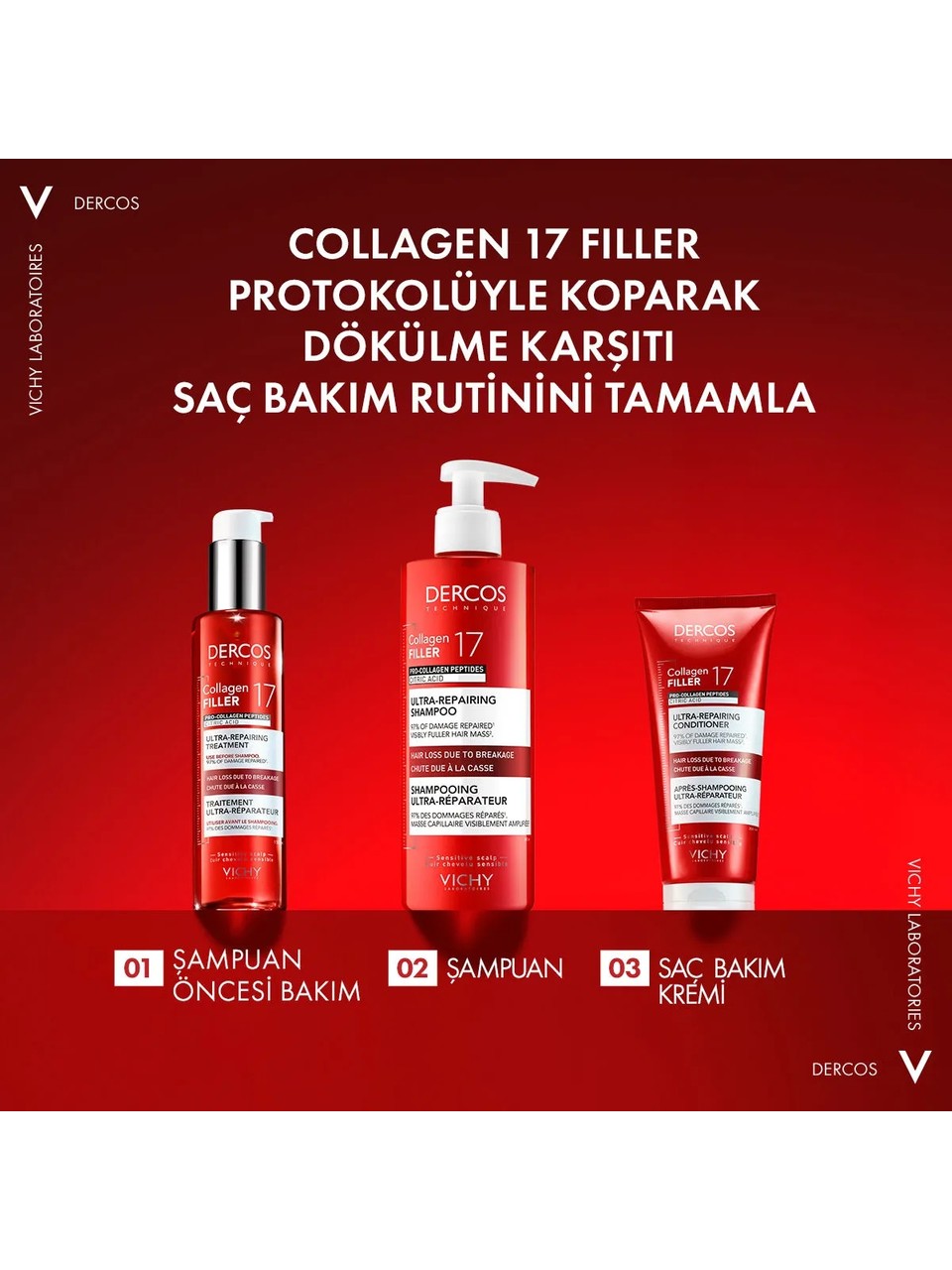 Vichy Dercos Collagen 17 Filler Saç Bakım Kremi 200 ml
