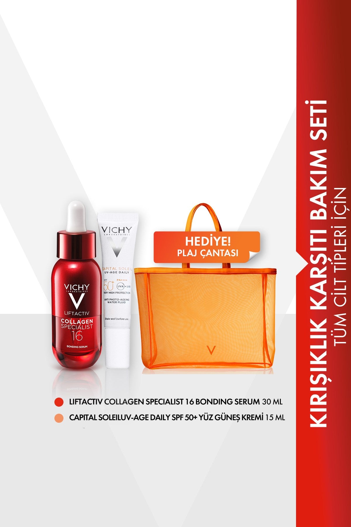 VICHY Tüm Cilt Tipleri için Kırışıklık Karşıtı Bakım Seti