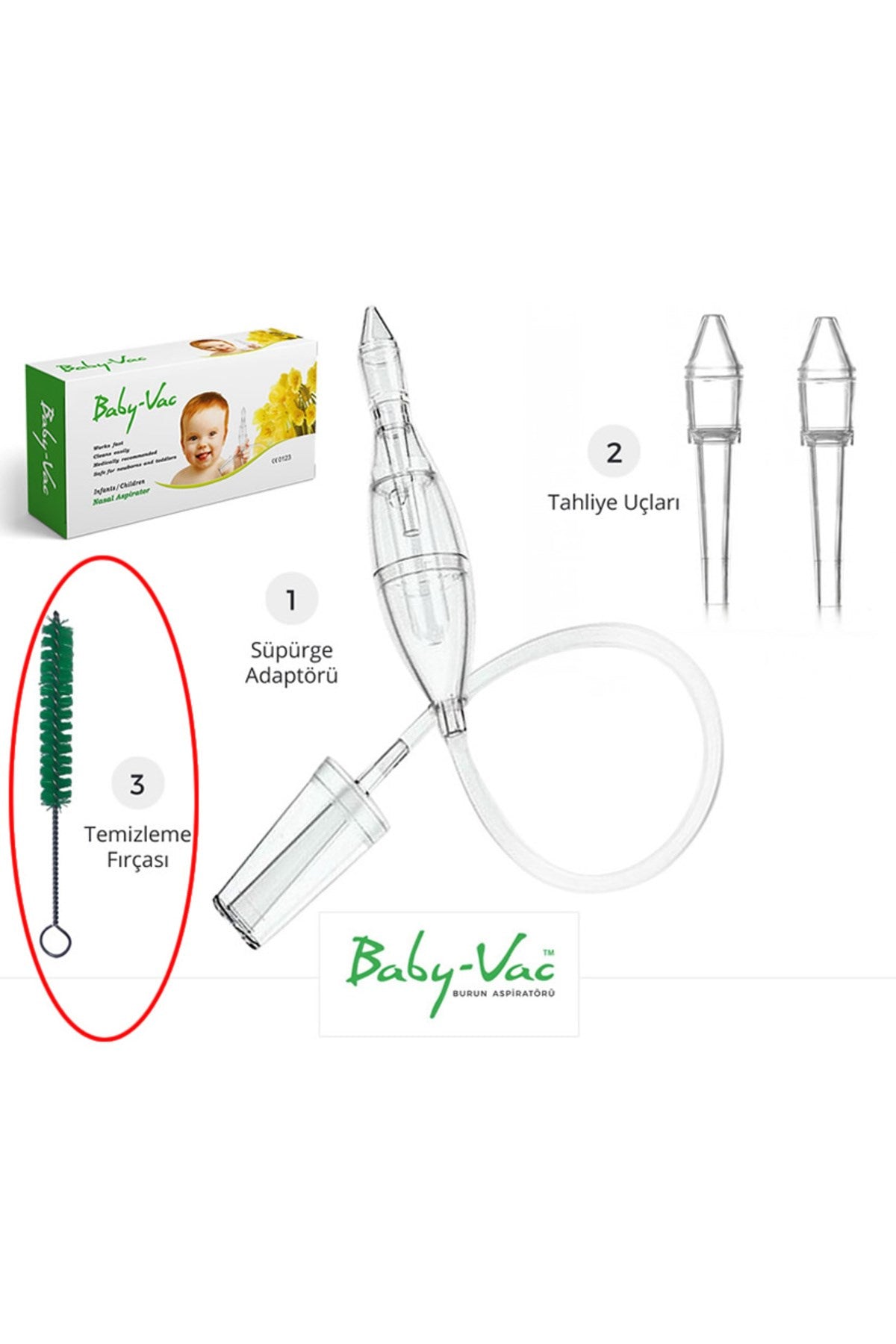 BABY-VAC Burun Aspiratörü Temizleme Fırçası (1 Adet)