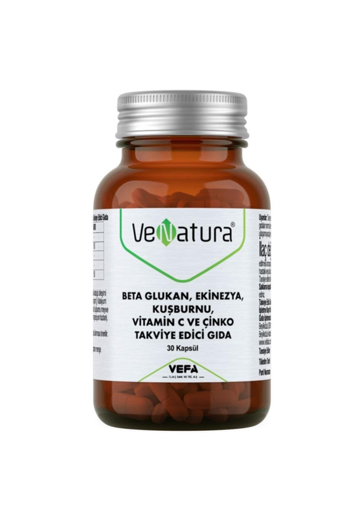 VENATURA Beta Glukan, Ekinezya,Vitamin C, Çinko 30 Kapsül