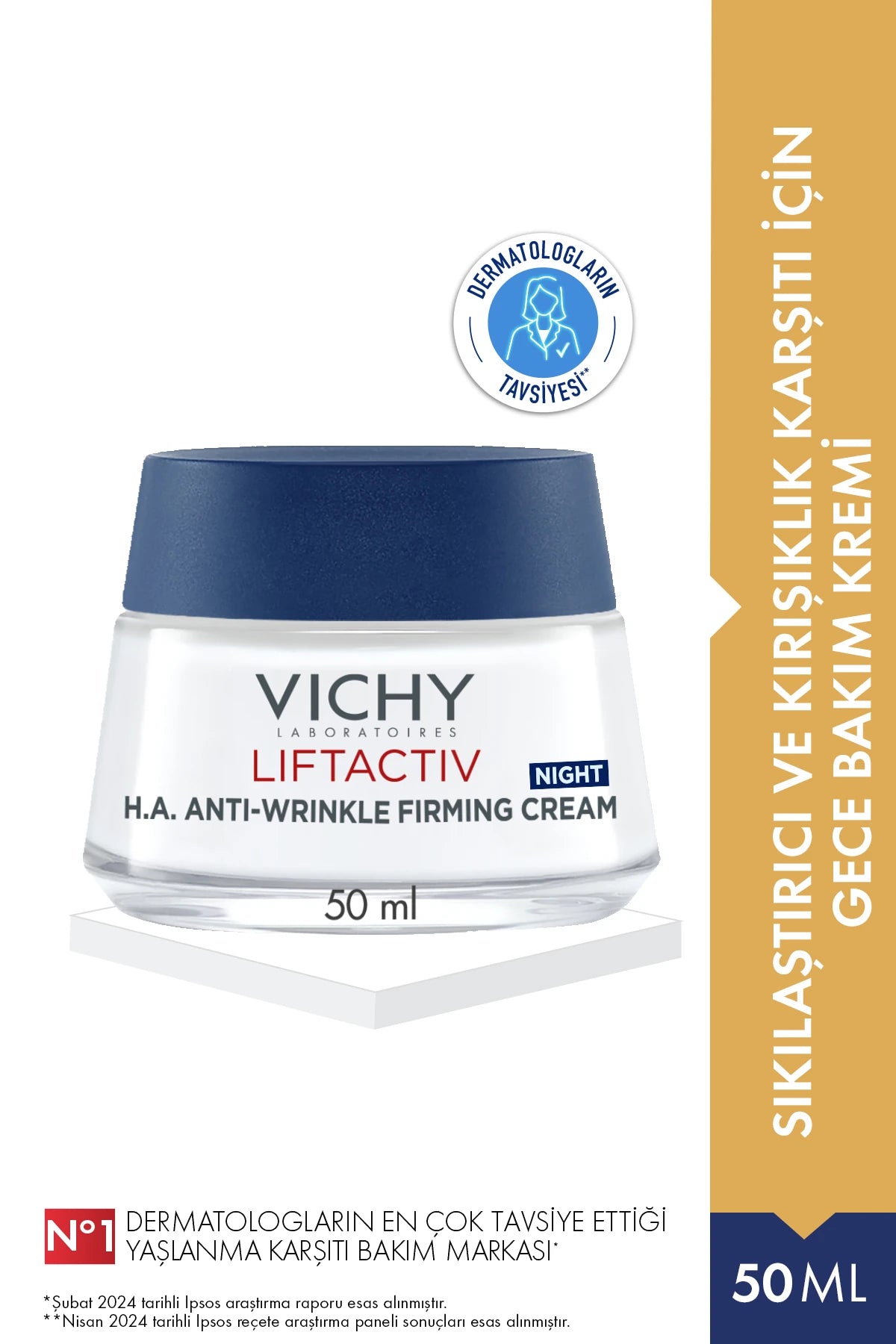 VICHY Liftactiv Supreme Night Kırışıklık Karşıtı Gece Bakım Kremi 50ml