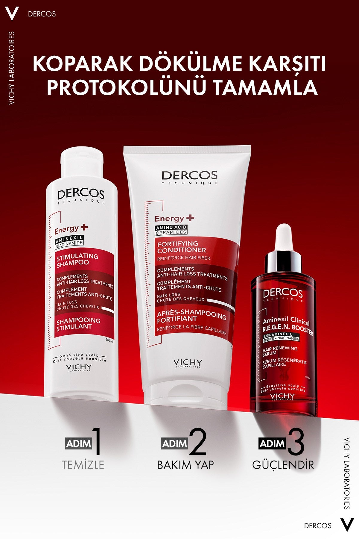 Vichy Dercos Aminexil R.E.G.E.N Booster Saç Dökülmesine Karşı Serum 90 ml