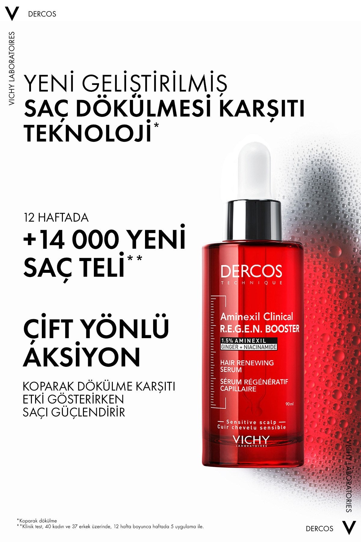 Vichy Dercos Aminexil R.E.G.E.N Booster Saç Dökülmesine Karşı Serum 90 ml