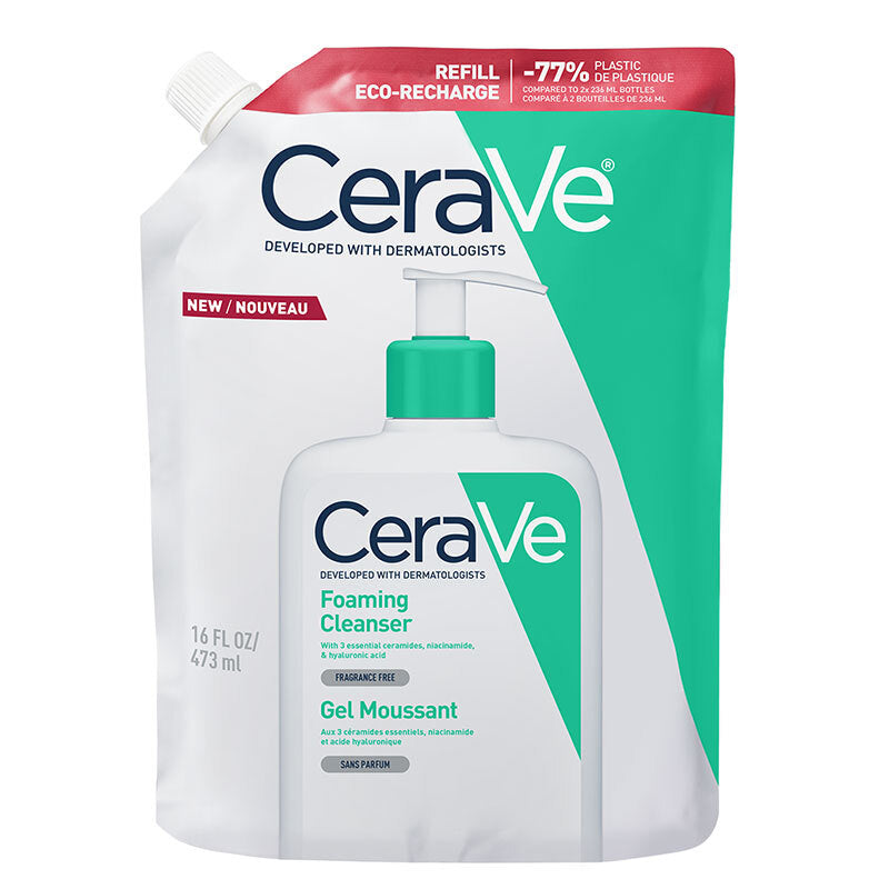 CERAVE Köpüren Yüz Temizleyici Jel Cilt Yağını ve Kirini Arındırır 473 ml Tüm Cilt Tipleri