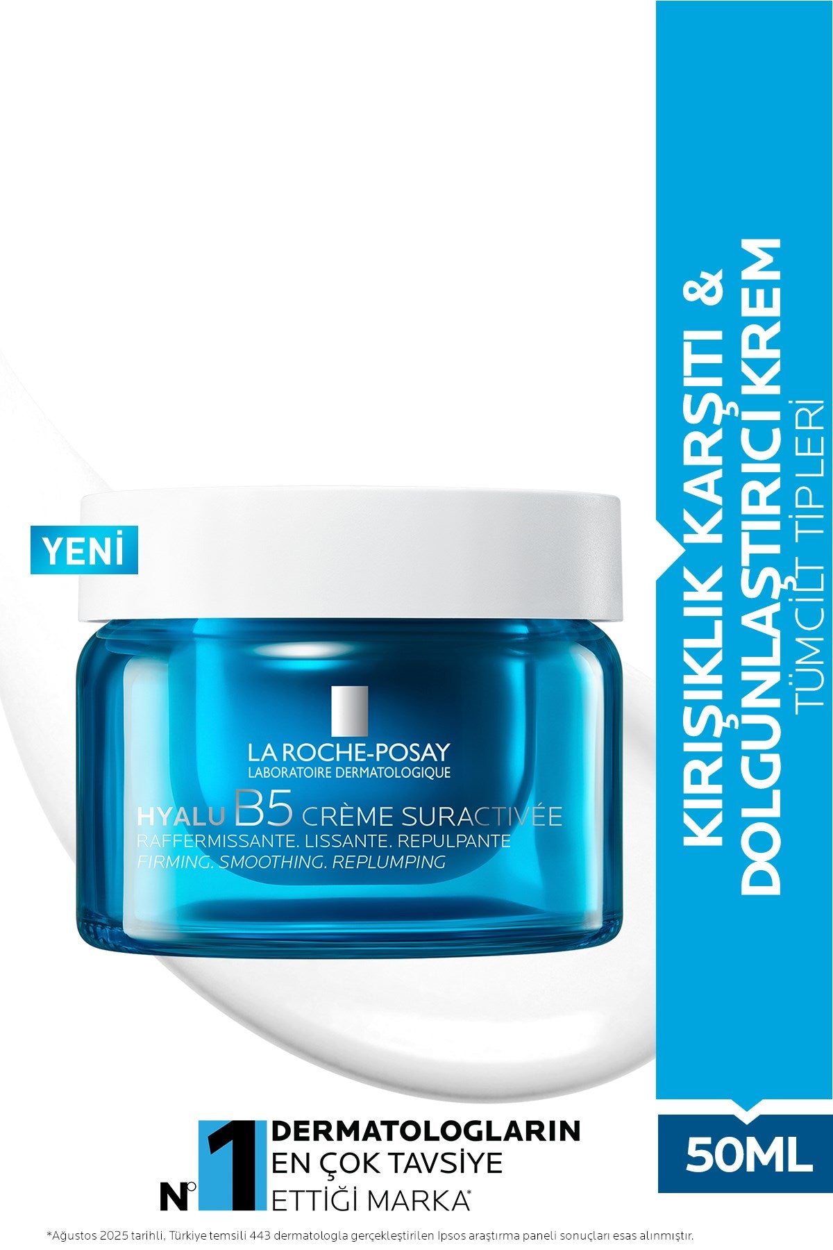 LA ROCHE-POSAY Hyalu B5 Kırışıklık Karşıtı Dolgunlaştırıcı Hyalüronik Asit İçeren Nemlendirici Krem 50 ml