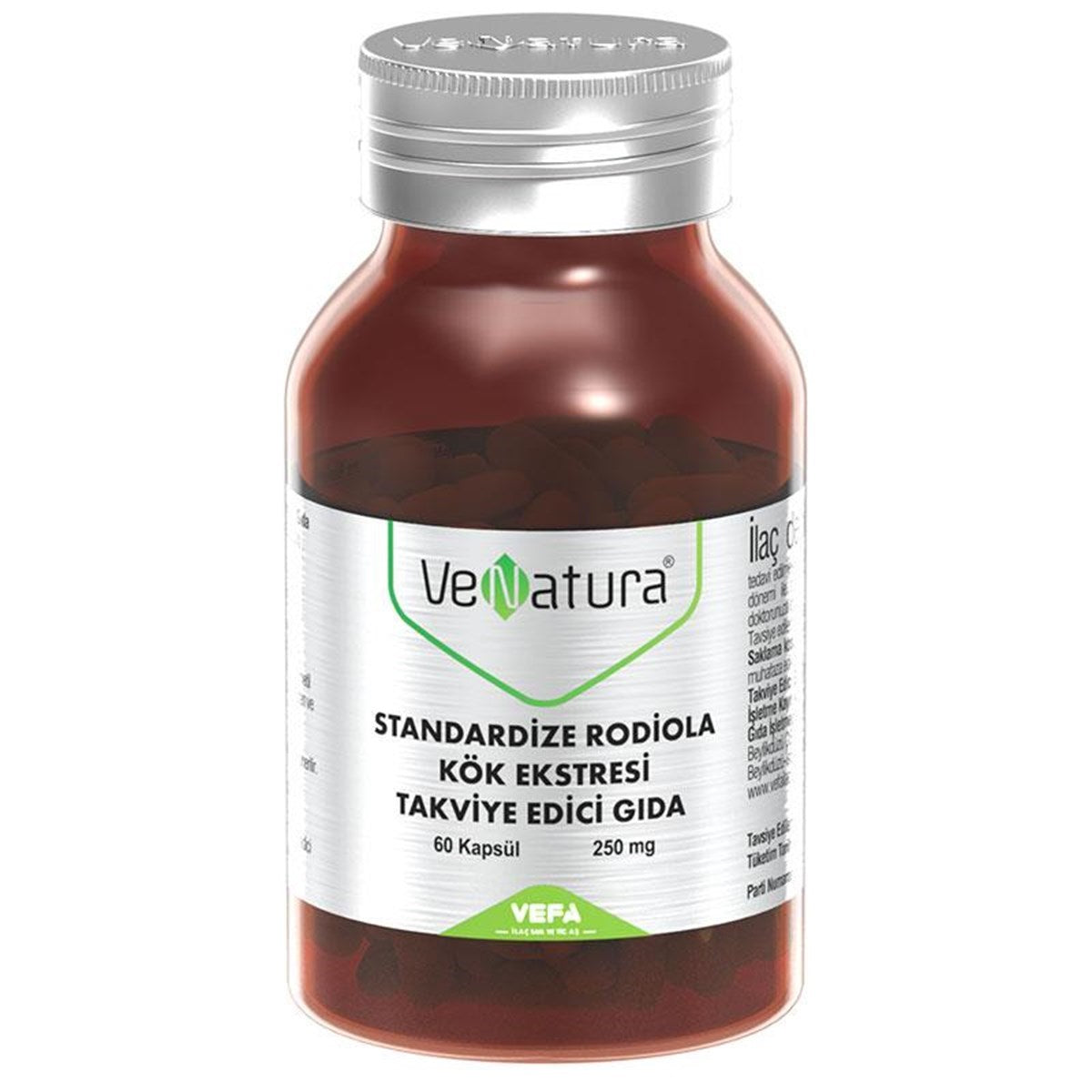 VENATURA Standardize Rodiola Kök Ekstresi Takviye Edici Gıda 60 Kapsül