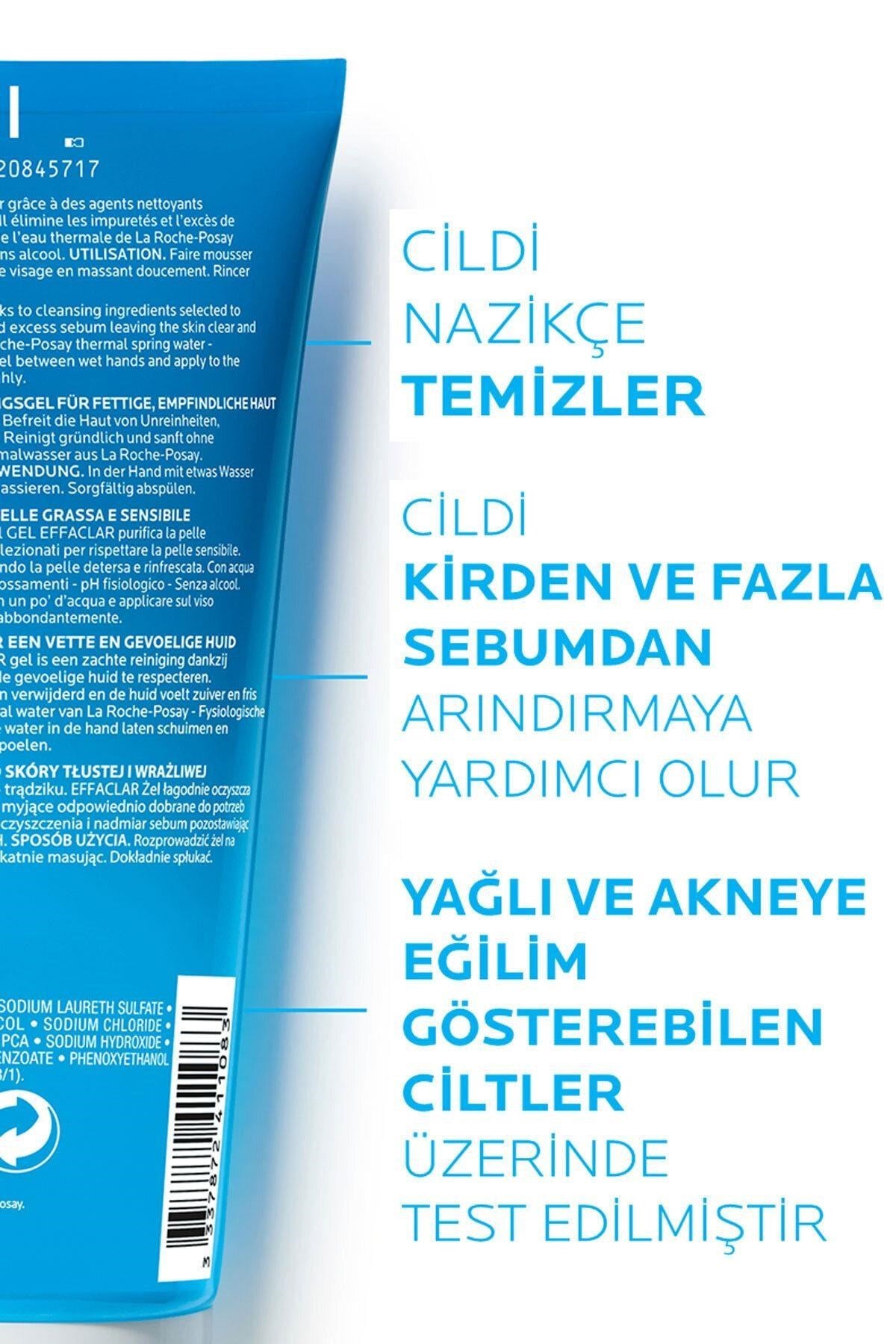 LA ROCHE-POSAY EffaclarYağlı ve Hassas Ciltler İçin Jel 200 ml 