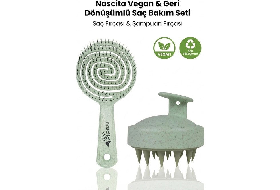 Nascita Vegan ve Geri Dönüşümlü Saç Bakım Seti Yeşil