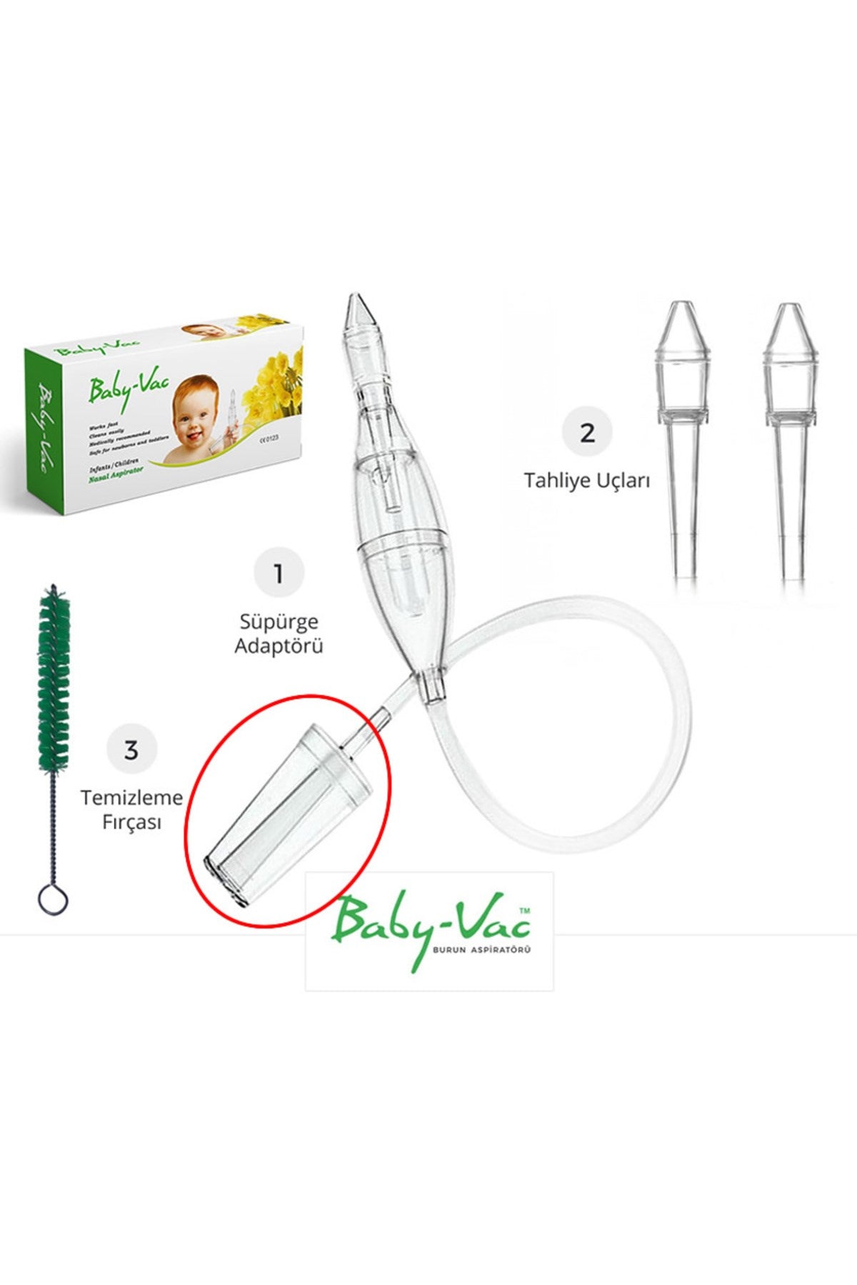 BABY-VAC Burun Aspiratörü Süpürge Adaptörü 1 Adet
