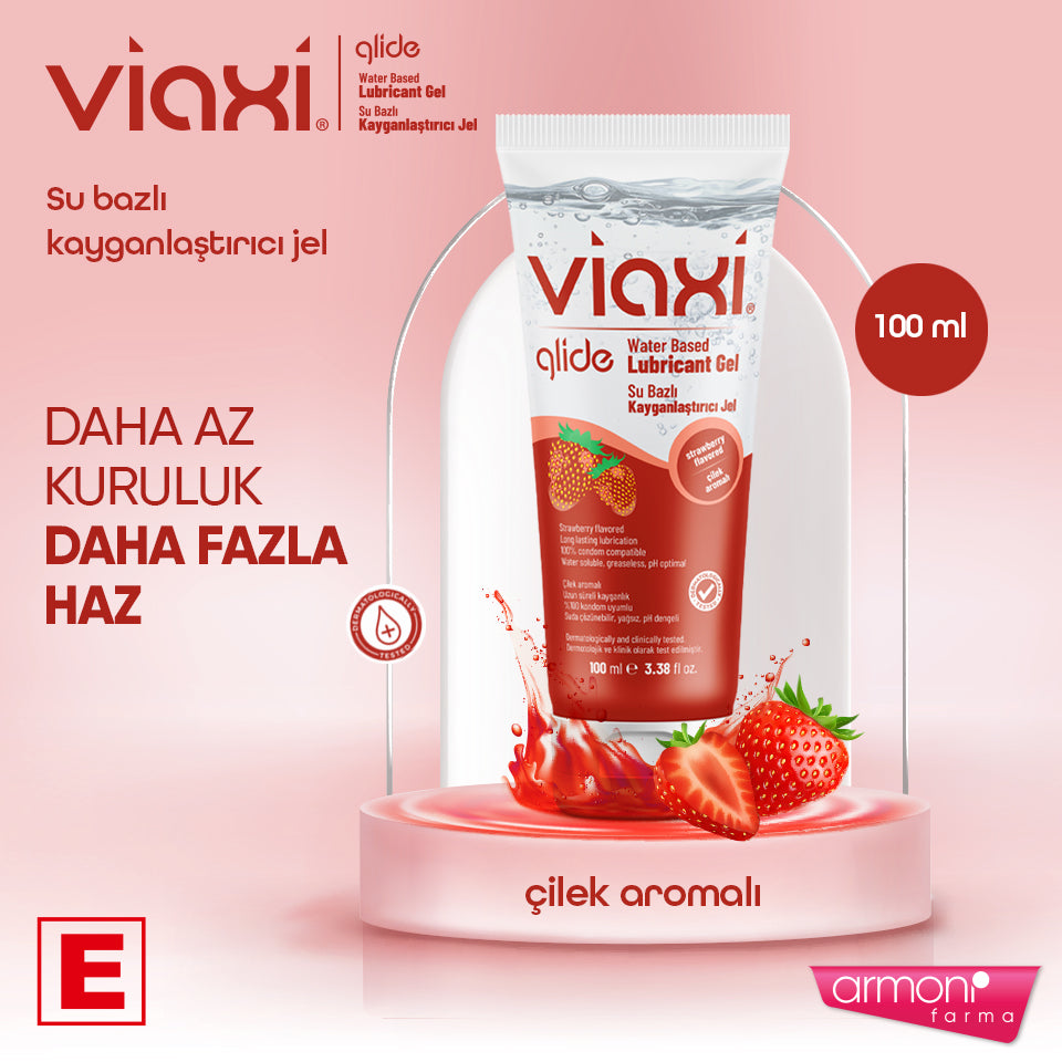 VIAXI Glide Çilek Aromalı Kayganlaştırıcı Jel 100ml