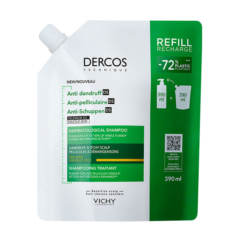 Vichy Dercos Anti-Dandruff Kepek Karşıtı Şampuan 390 ml - Kuru Saçlar (Refill)