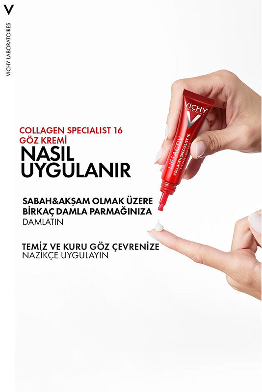 Vichy Liftactiv Collagen Specialist Yaşlanma Belirtilerine Karşı Göz Bakım Kremi 15 ml